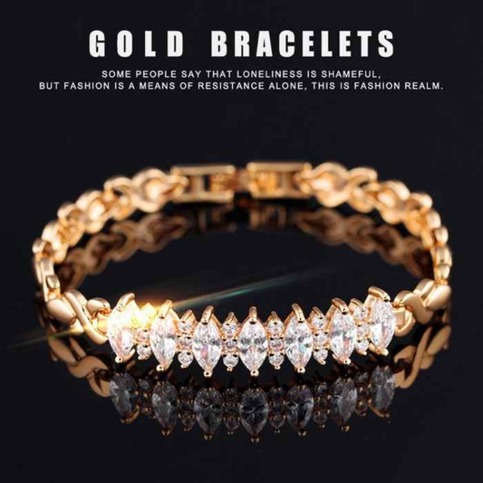 Buy Sukkhi Cluster Cubic Zirconia Pink Gold Plated Bracelet For Women - BC80821 - Purplle