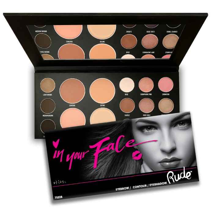 Buy Rude Cosmetics In Your Face 3-in-1 Palette 24 g - Purplle