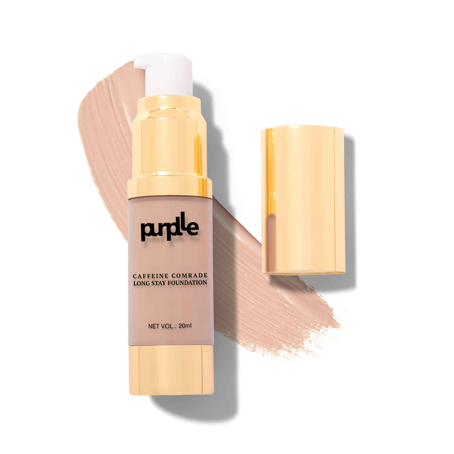 Buy Purplle Caffeine Comrade Long Stay Foundation For Dark Skin|Matte|Sweatproof|Weightless|Paraben and Sulphate Free - Nutella Macchiato Comrade 11 (20 ml) - Purplle