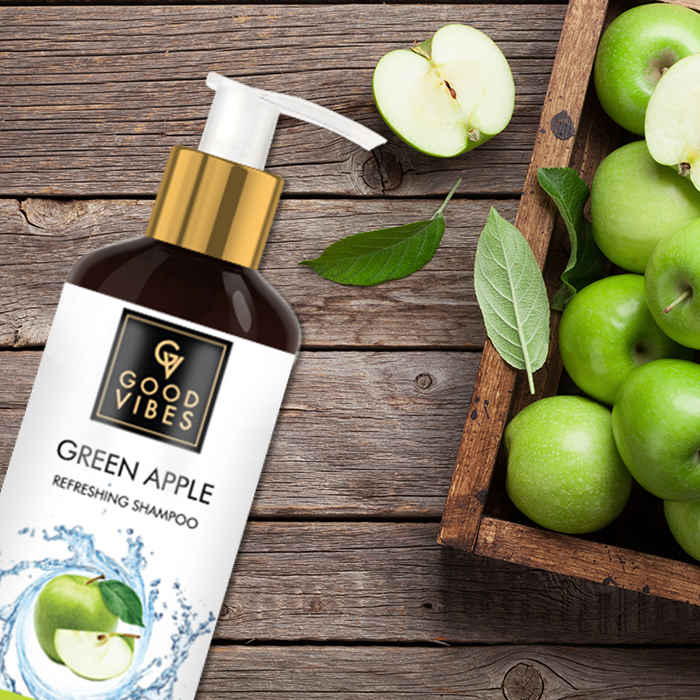 Buy Good Vibes Refreshing Shampoo - Green Apple (300 ml) - Purplle