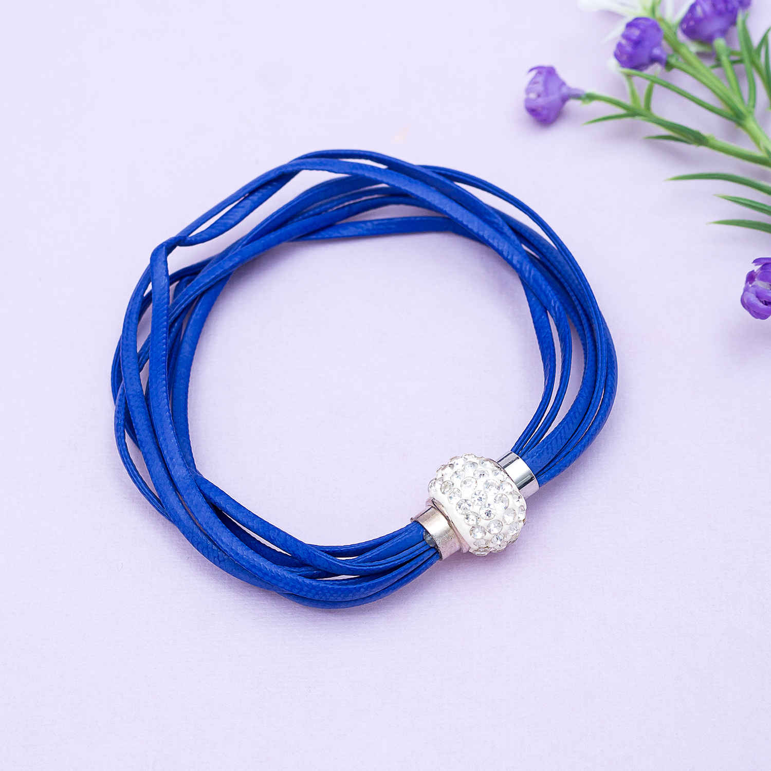 Buy Golden Peacock Blue Bracelet - Purplle