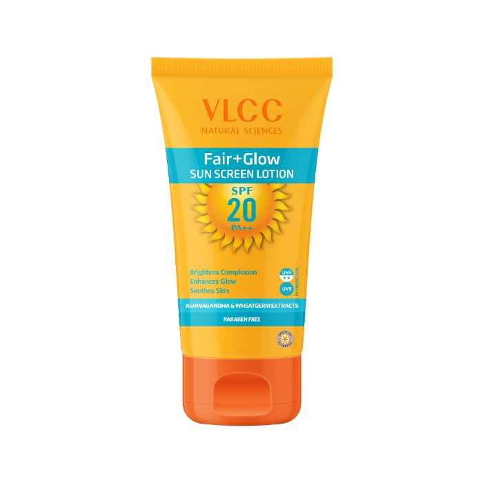 Buy VLCC Fair+Glow Sun Screen Lotion SPF20 (50 ml) - Purplle