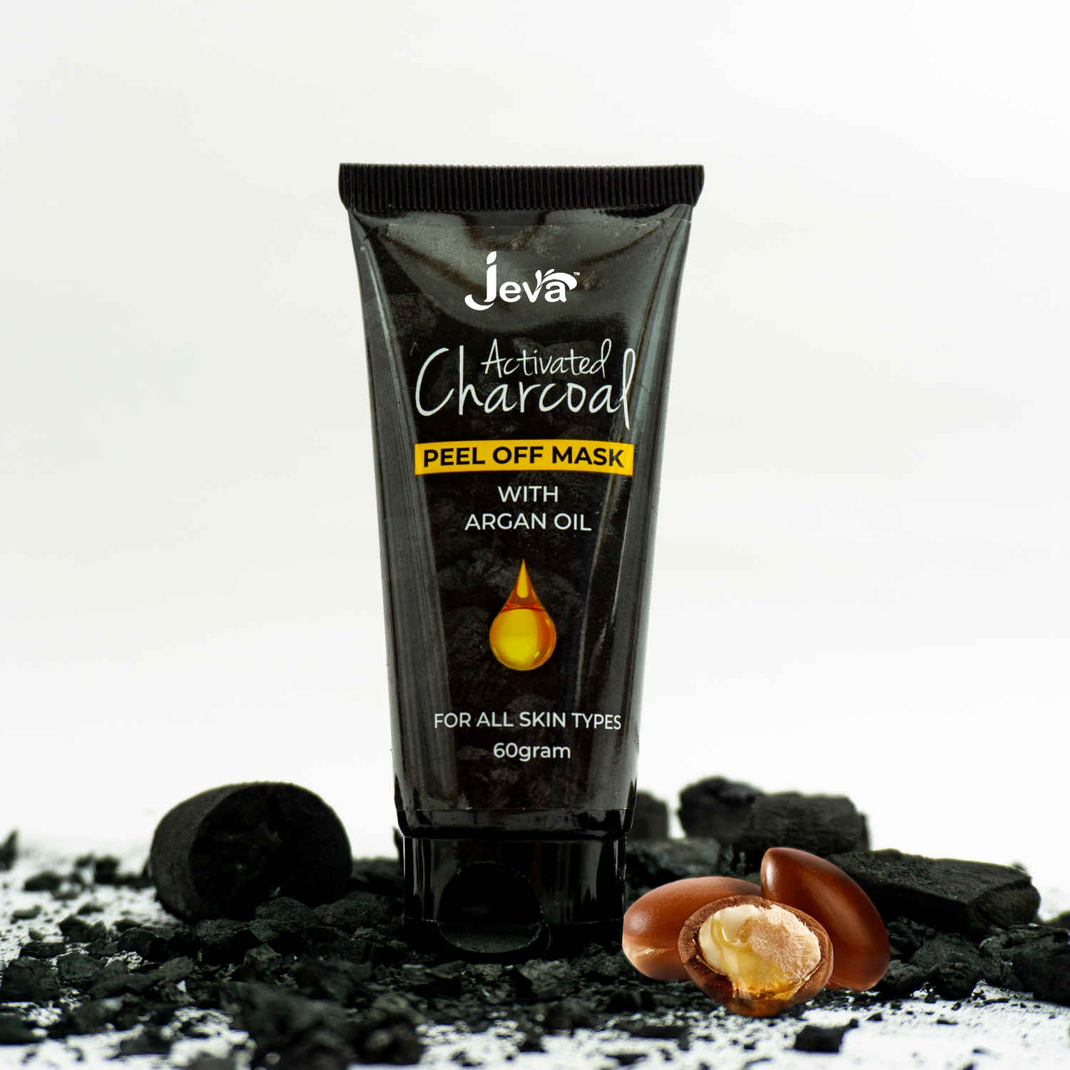 Buy Jeva Activated Charcoal Peel Off Mask With Argan Oil (60 ml) - Purplle
