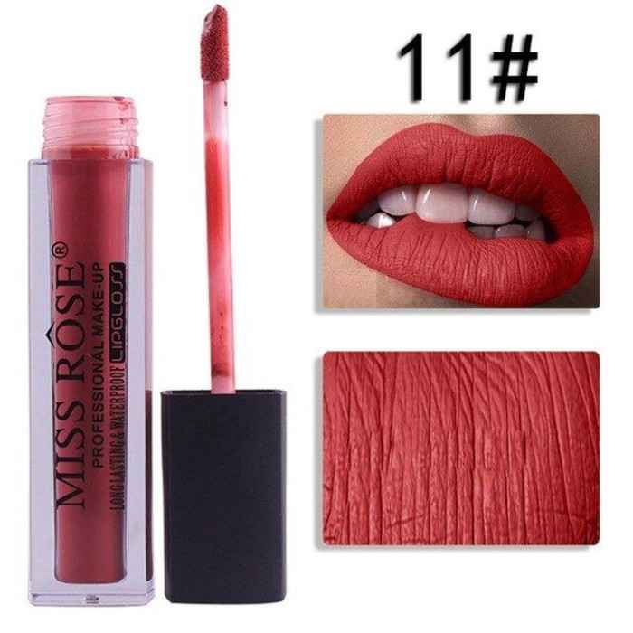 Buy Miss Rose Professional Make Up Long Lasting Matte Lip Gloss (7701-002-11) (3.6 g) - Purplle