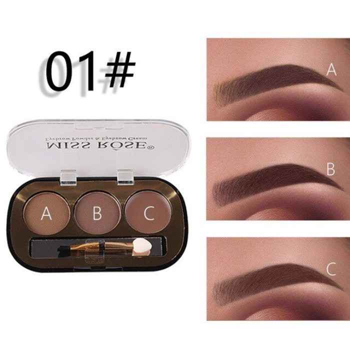 Buy Miss Rose Professional Make Up Eyebrow Powder & Eyebrow Cream (7402-045M1) (6 g) - Purplle