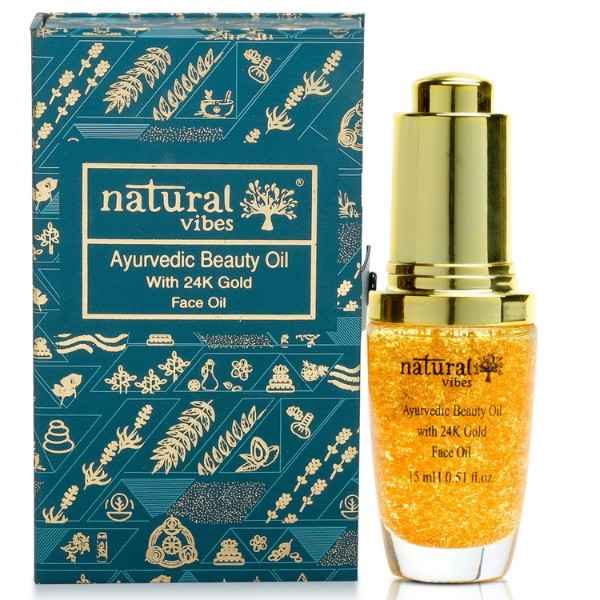 Buy Natural Vibes Gold Beauty Oil - Elixir For Face Lips Neck and Peaceful Sleep - 15 ml - Purplle