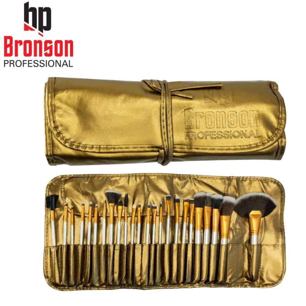 Buy Bronson Professional Makeup Brush Set of 24 brushes with faux leather case - Purplle