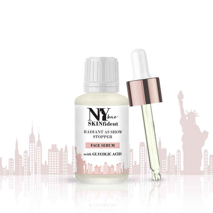 Buy NY Bae SKINfident Serum, with Glycolic Acid, Radiant as Show Stopper Serum, For Oil Free Skin (10 ml) - Purplle
