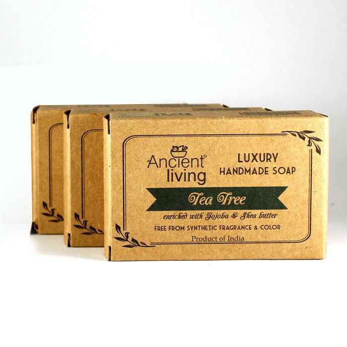 Buy Ancient Living Tea Tree Luxury Handmade Soap (100 g) Set Of 3 - Purplle