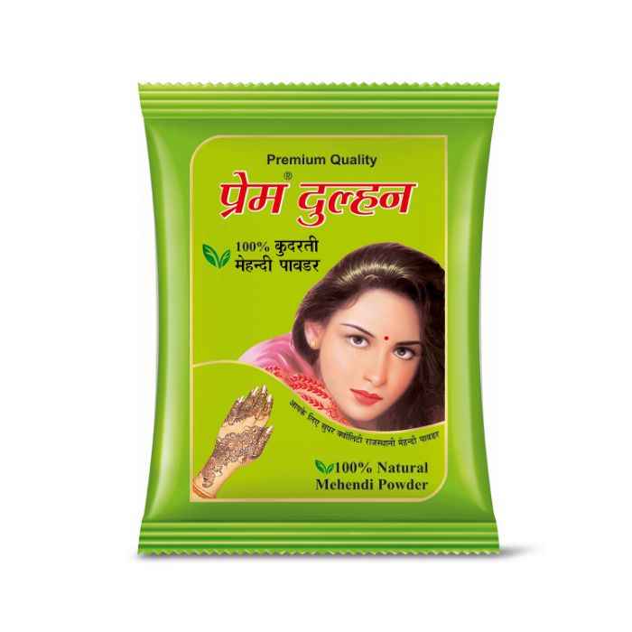 Buy PREM DULHAN 100% NATURALS MEHENDI(HENNA) POWDER SEMI-PERMANENT HAIR COLOR (500 g) - Purplle