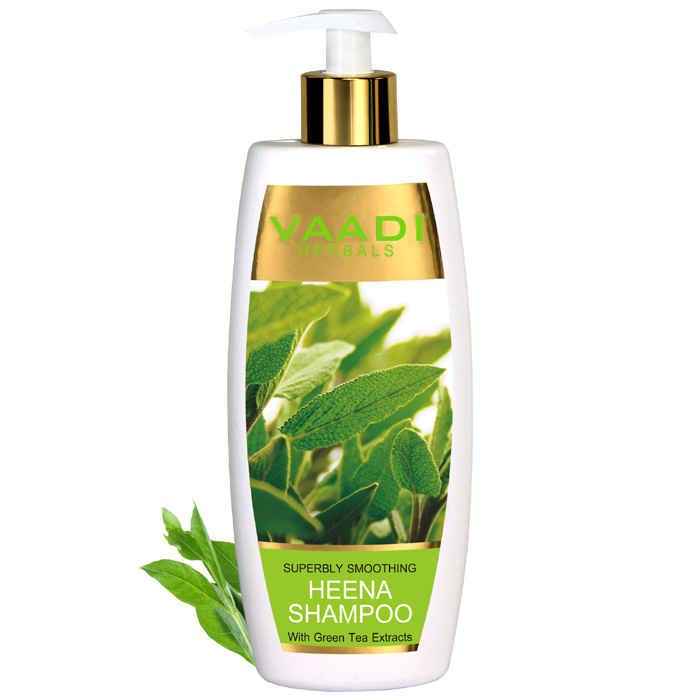 Buy Vaadi Herbals Superbly Smoothing Heena Shampoo with Green Tea Extracts (350 ml) - Purplle