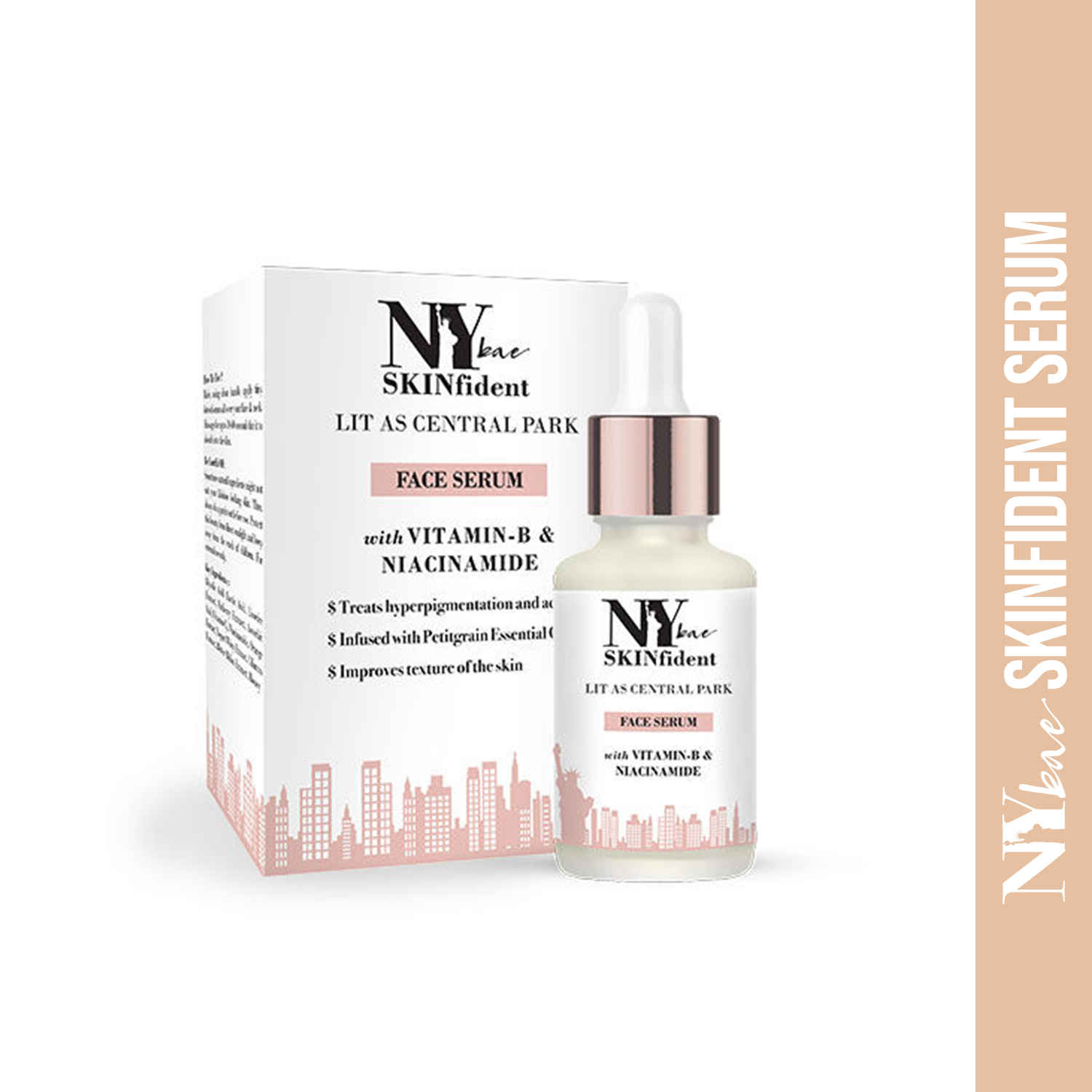 Buy NY Bae SKINfident Serum, with Vitamin-B & Niacinamide, Lit As Central Park, For Skin Texture Enhancement (10 ml) - Purplle