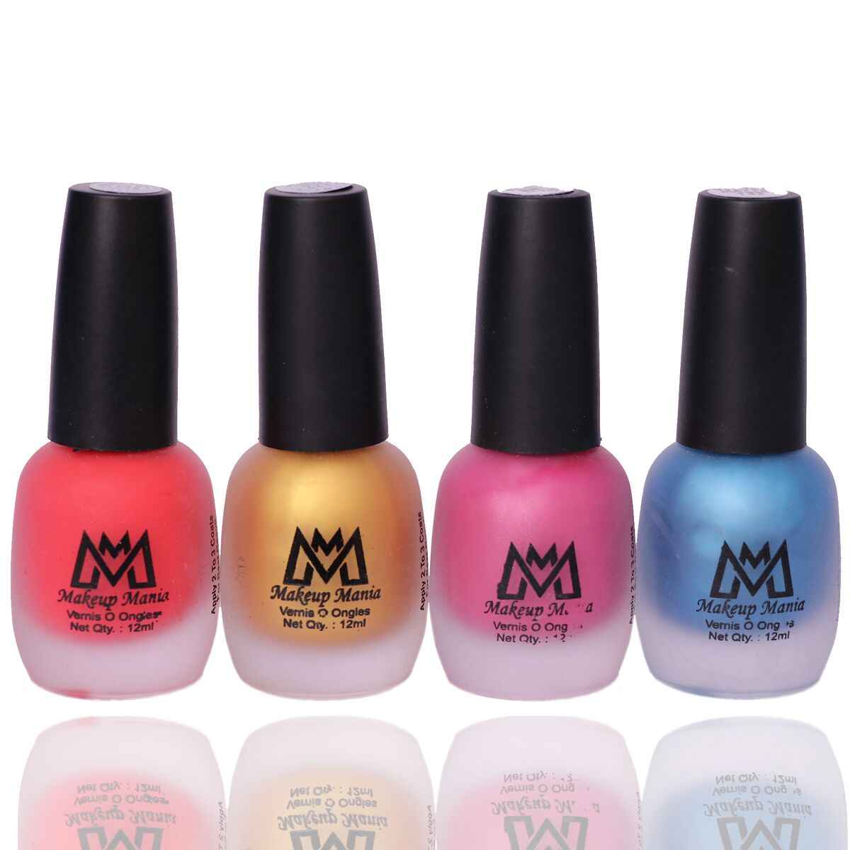 Buy Makeup Mania Premium Nail Polish Set, Velvet Matte Nail Paint Combo of 4, Home & Professional Use, Perfect Gift for Girls & Women (MM#66) - Purplle