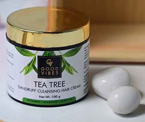Buy Good Vibes Dandruff Cleansing Hair Cream - Tea Tree (100 gm) - Purplle