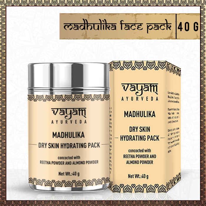 Buy Vayam Ayurveda Madhulika Dry Skin Hydrating Face Pack concocted with Reetha Powder and Almond Powder (40 g) | Ayurvedic | Natural | Herbal | Pure | Sulphate free | Paraben Free - Purplle