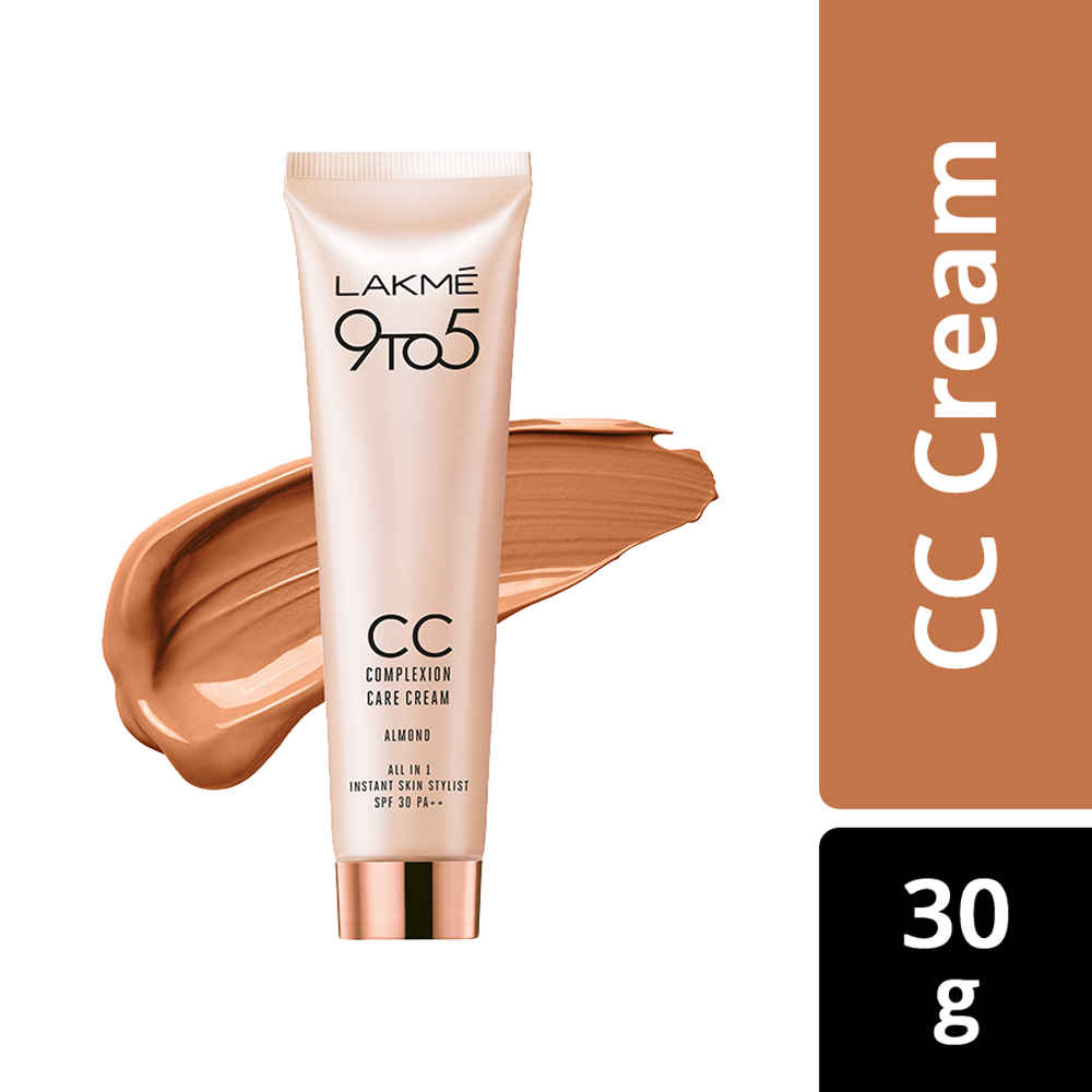 Buy Lakme 9 To 5 CC Color Transform Face Cream - Almond (30 g) - Purplle