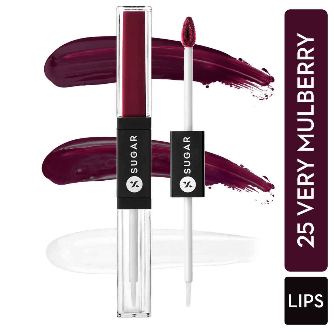 Buy SUGAR Cosmetics - Smudge Me Not - Lip Duo - 25 Very Mulberry (Deep Berry) - 3.5 ml - 2-in-1 Duo Liquid Lipstick with Matte Finish and Moisturizing Gloss - Purplle