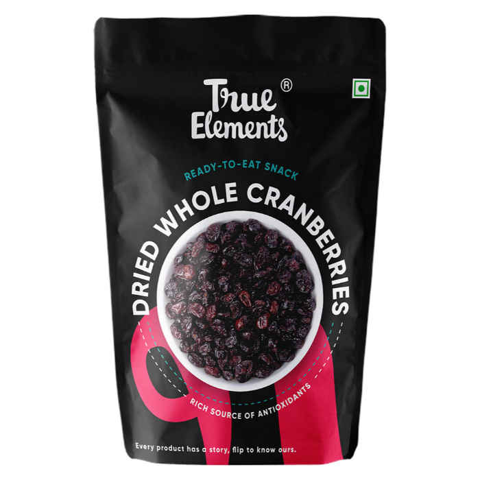 Buy True Elements Dried Whole Cranberries Anti ageing, acne free skin, Rich in antioxidants(125 g) - Purplle