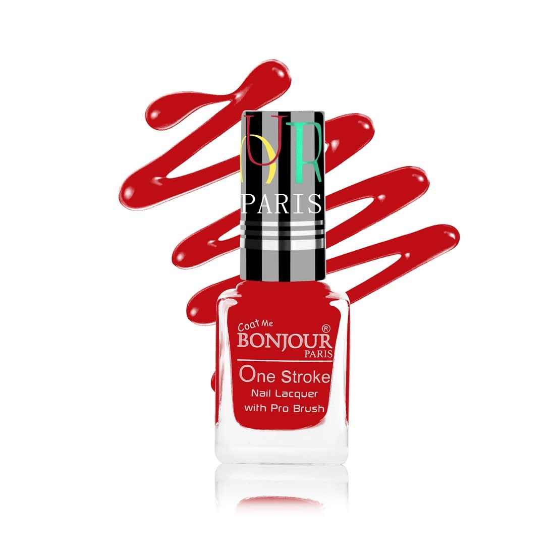 Buy Bonjour Paris Coat Me Satin Matte Finish Long Lasting Nail Polish with Quick Dry Formulation, Marvelous - Reddish Pink( 9 ml) - Purplle