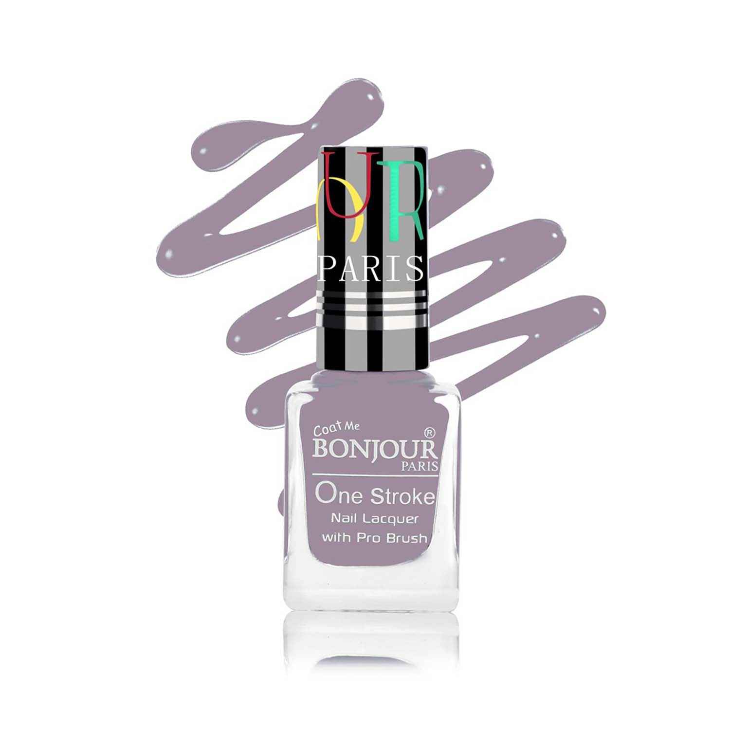 Buy Bonjour Paris Coat Me French Finish Long Lasting Nail Polish with Quick Dry Formulation, Light Grey( 9 ml) - Purplle