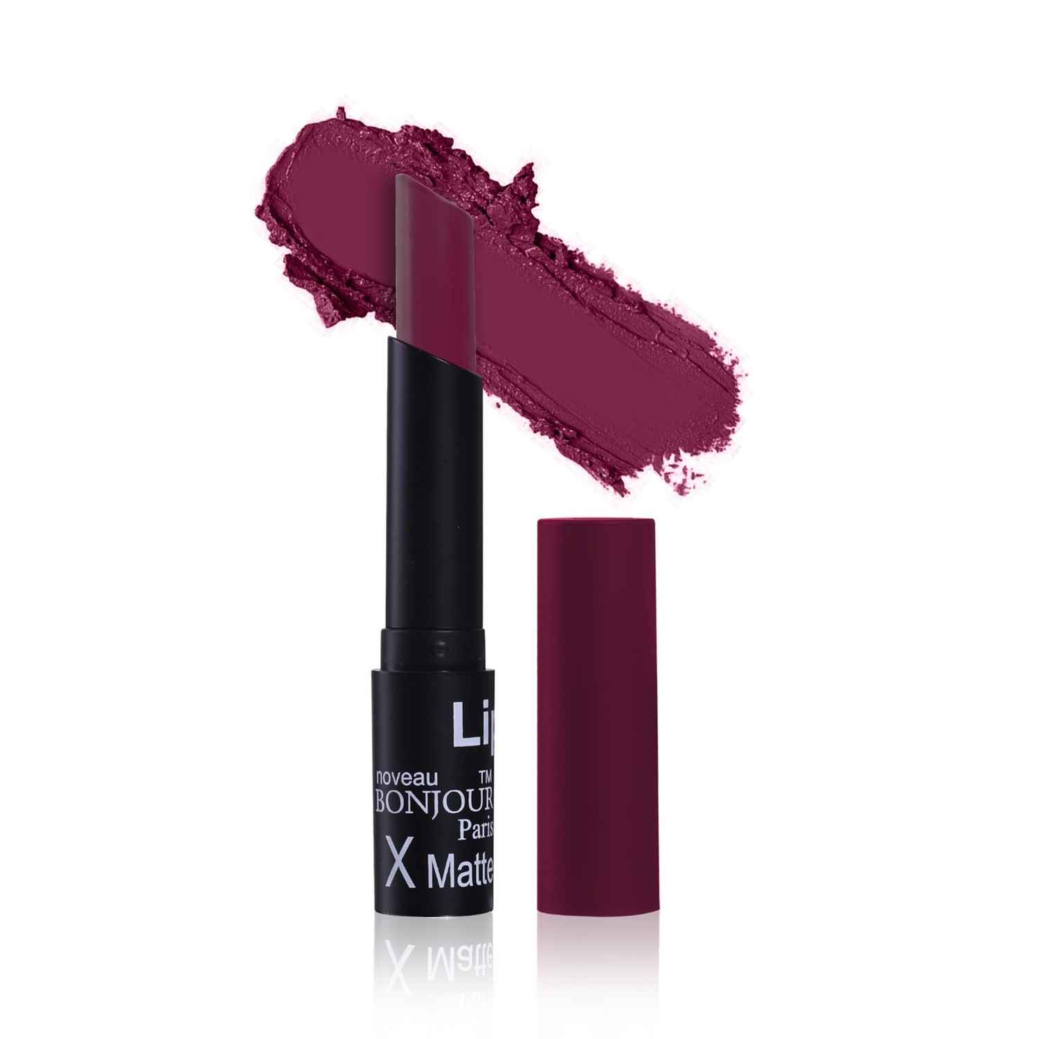Buy Bonjour Paris Coat Me Satin Matte Lipstick Enriched with Moisturizer and UV Rays Protection, Wild Rose Pink (3.5 g) - Purplle