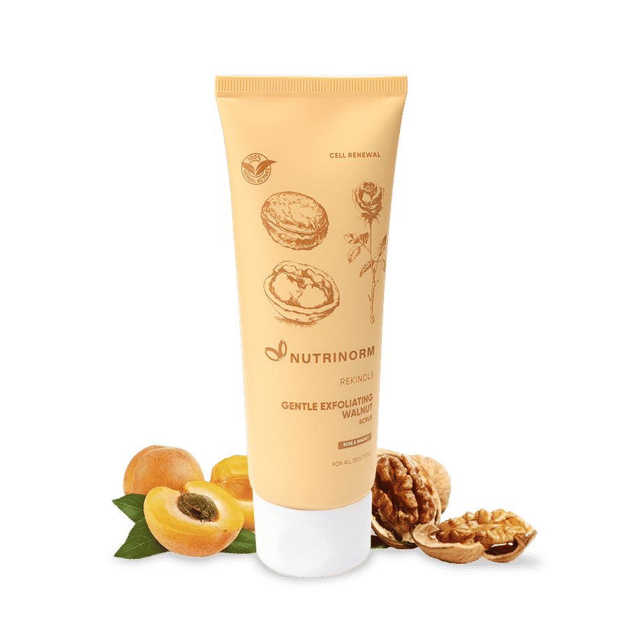 Buy NUTRINORM Gentle Exfoliating Walnut Scrub - Face Scrub for Blackheads, Dead Skin Removal with Walnut Granules | Paraben Free - Purplle