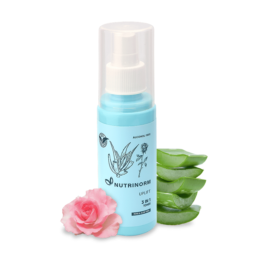 Buy NUTRINORM 3 in 1 Toner - Natural Face Toner | Refreshing & Hydrating Toner | All Skin Types | Pore Tightening Toner | Alcohol Free | Paraben Free | Silicon Free | Sulphate Free - Purplle