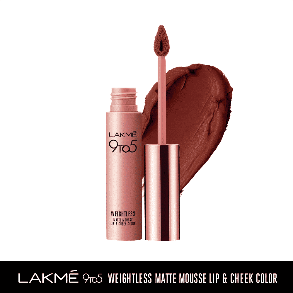 Buy Lakme 9 To 5 Weightless Matte Mousse Lip & Cheek Color - Chocolate Mousse (9 g) - Purplle