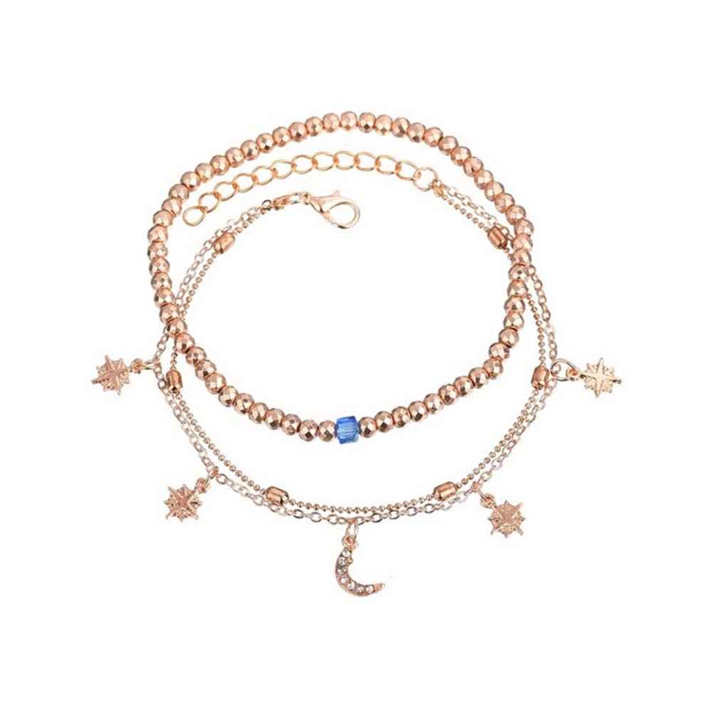 Buy Ferosh Beaded Charms Anklet - 2 Pcs Set - Purplle