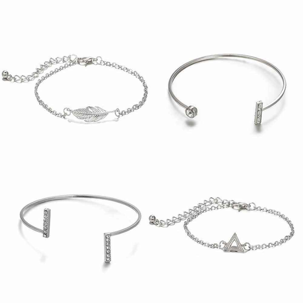 Buy Ferosh Delicate Shayne Cuff Bracelet Set - 4 Pcs Set - Purplle