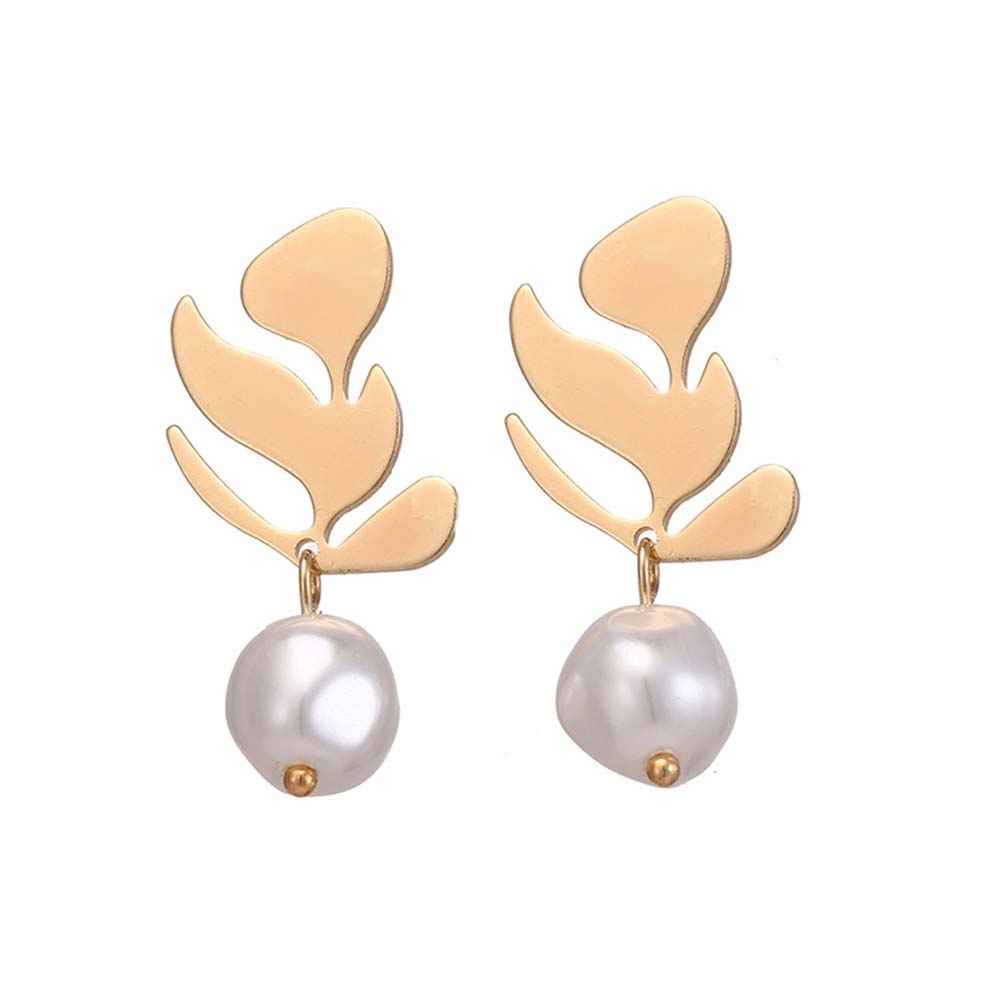 Buy Ferosh Elon Artistic Pearl Drop Earrings - Purplle