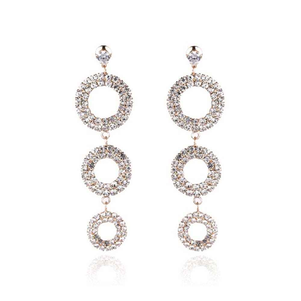 Buy Ferosh Maeby Crystal Circular Layered Earrings - Purplle