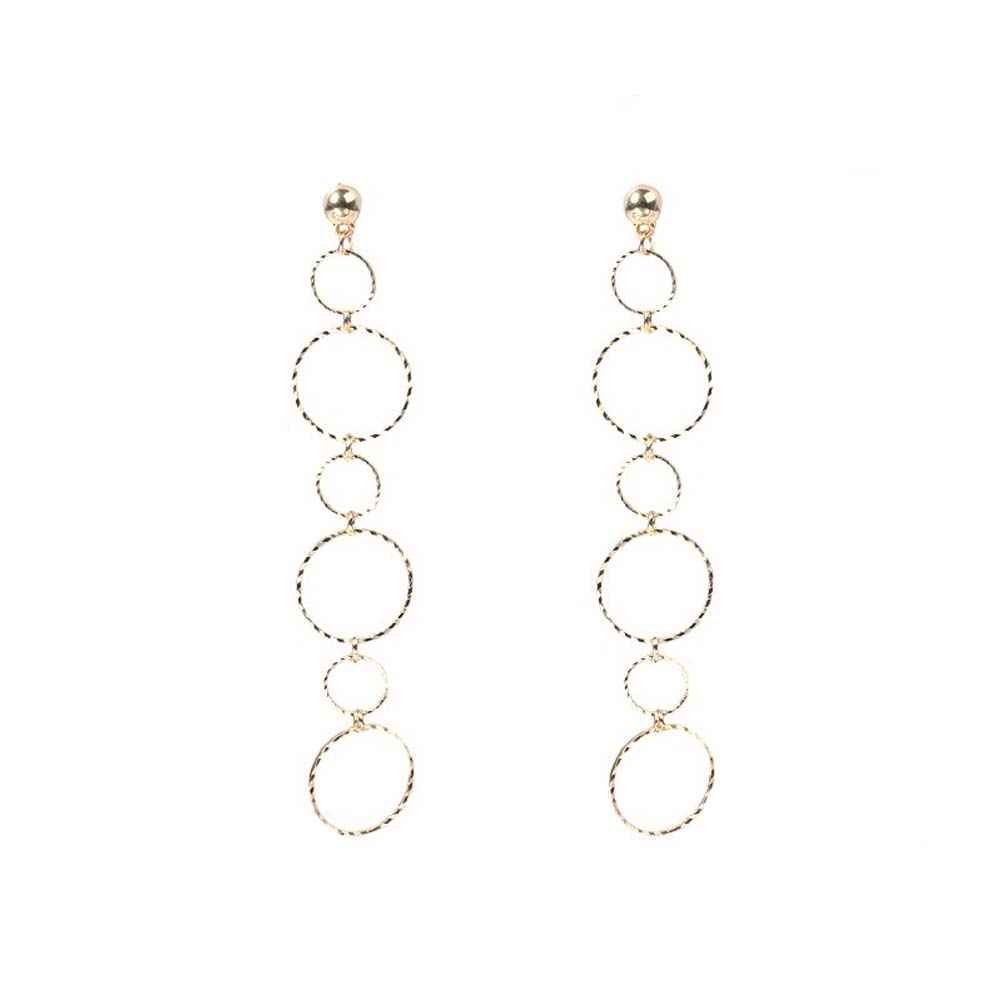 Buy Ferosh Six Layered Circles Designer Earrings - Purplle