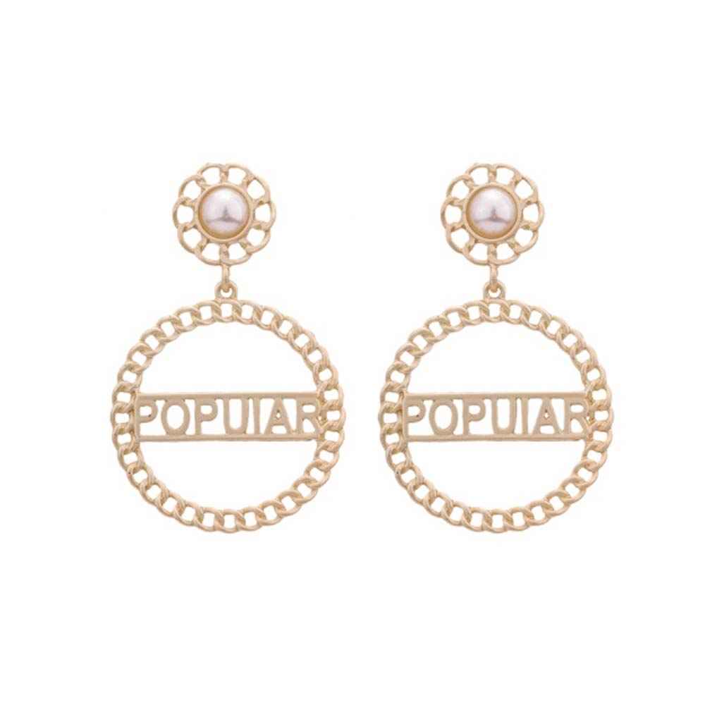 Buy Ferosh Popular Gold Dangler Earrings - Purplle