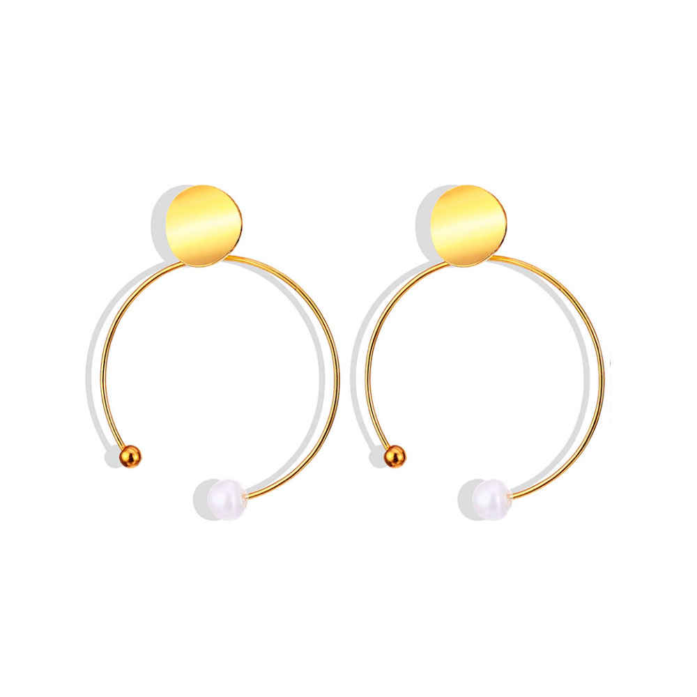 Buy Ferosh Semi Hoop Earrings - Purplle