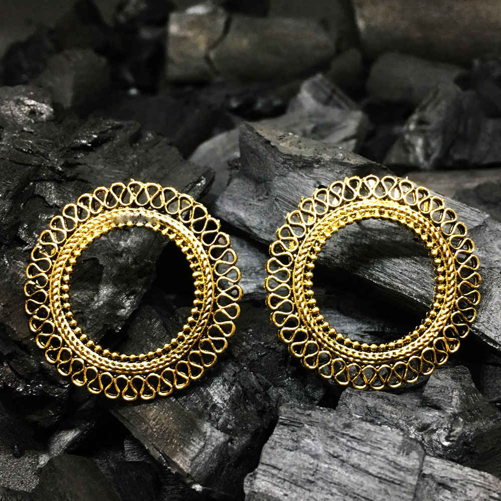Buy Ferosh Amodini Artistic Statement Stud Earrings - Purplle