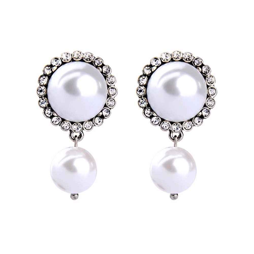 Buy Ferosh Iva Designer Pearl Stud-Drop Earrings for Women - Purplle
