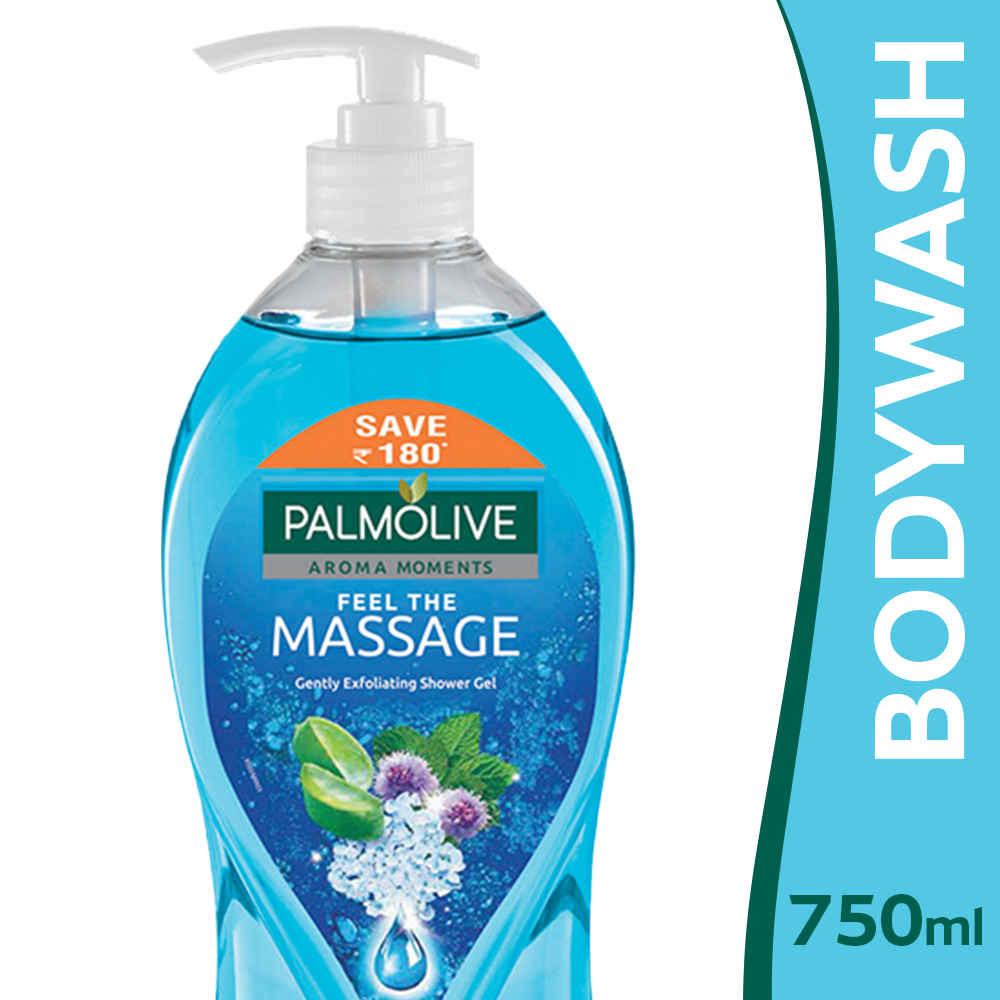 Buy Palmolive Body Wash Feel the Massage Exfoliating Shower Gel with 100% Natural Thermal Minerals (750 ml) Pump - Purplle