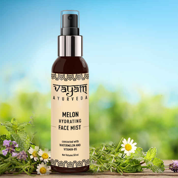 Buy Vayam Ayurveda Melon Hydrating Face Mist concocted with Vitamin B5 (50 ml) | Ayurvedic | Natural | Herbal | Pure | Sulphate free | Paraben Free - Purplle