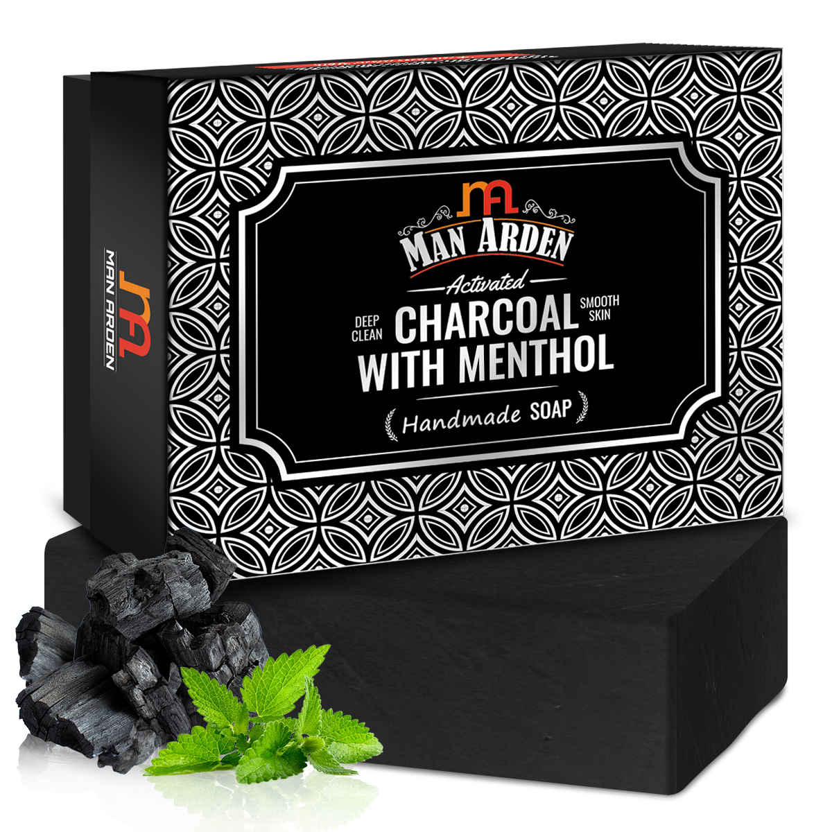 Buy Man Arden Activated Charcoal With Menthol Handmade Luxury Soap (125 g) - Purplle