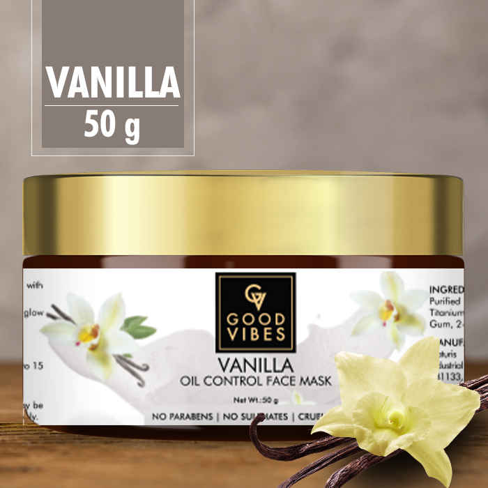 Buy Good Vibes Oil Control Face Mask - Vanilla (50 gm) - Purplle