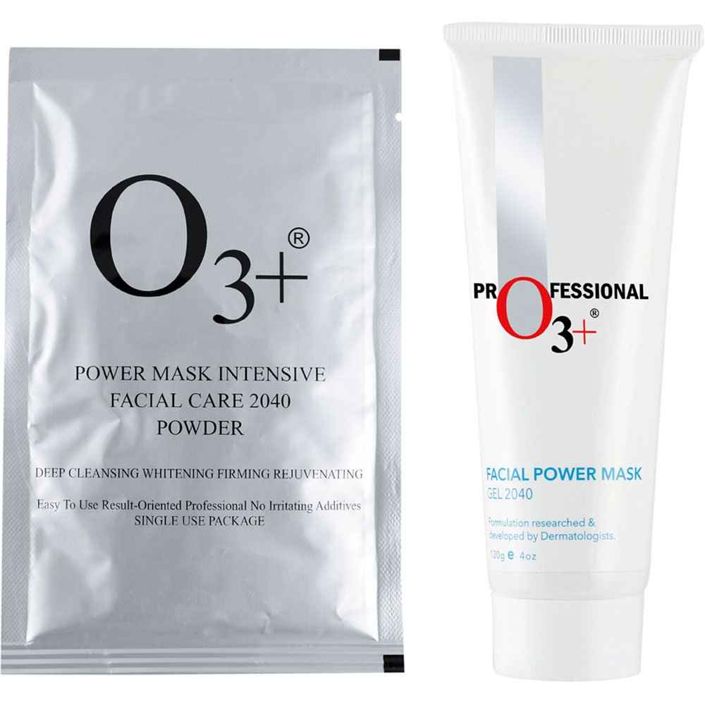 Buy O3+ Facial Power Mask Gel & Power Mask Intensive Facial Care 2040 Powder (120 + 30g) - Purplle