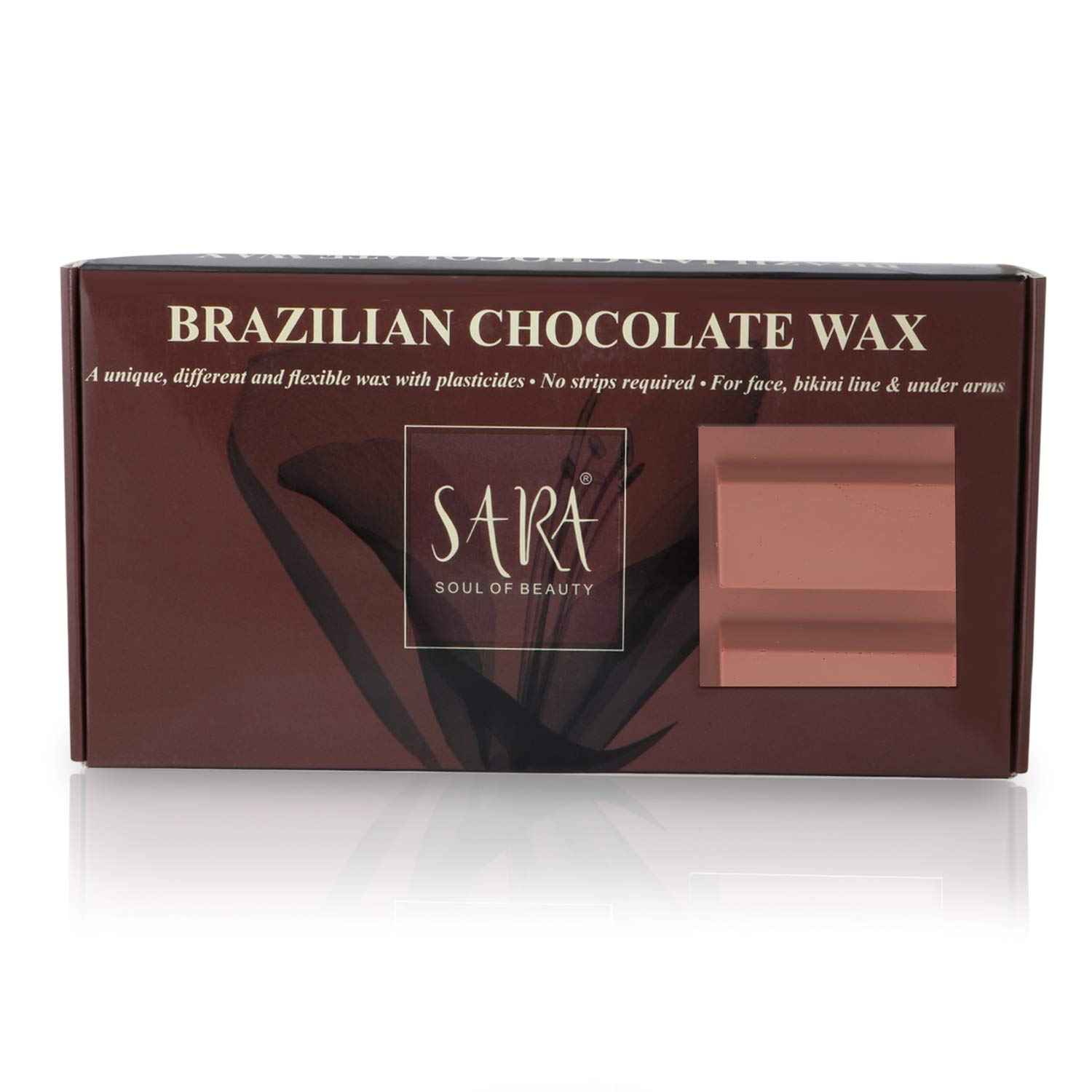 Buy Sara Brazilian Dark Chocolate Body Wax With Organic Cocoa - Professional Body Face Arm Legs Hair Removal Wax For All Skin Type (500 g) - Purplle