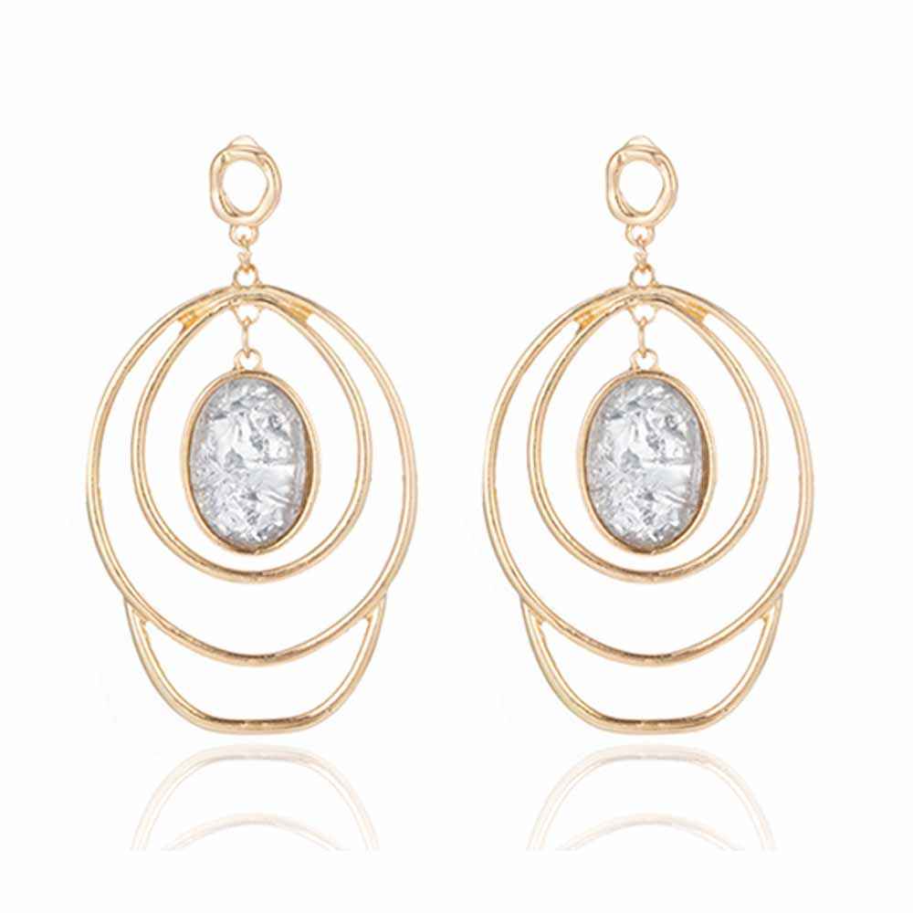 Buy Ferosh Stone Charm Layered Hoop Earrings - Purplle