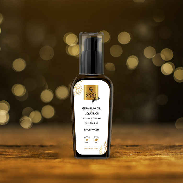 Buy Good Vibes Plus Dark Spot Removal + Skin Toning Face Wash - Geranium + Liquorice (100 ml) - Purplle