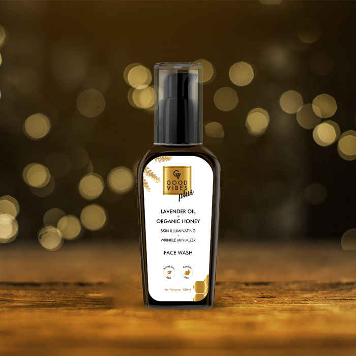 Buy Good Vibes Plus Skin Illuminating + Wrinkle Minimizer Face Wash - Lavender Oil + Organic Honey (100 ml) - Purplle