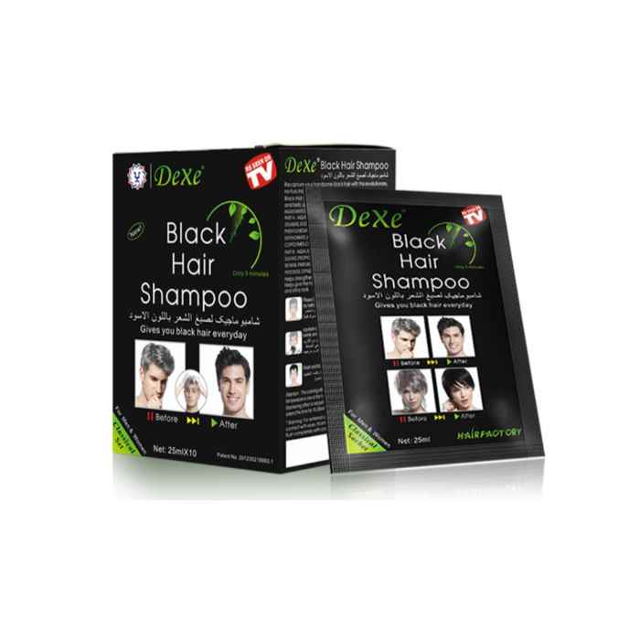 Buy Dexe Black Hair Shampoo Pack of 10 (250 ml) - Purplle