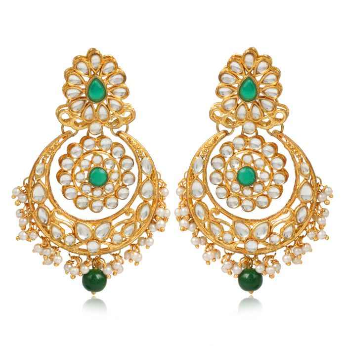 Buy Karatcart GoldPlated Fashion Chandbali Stylish Fancy Party Wear Earrings For Women - Purplle
