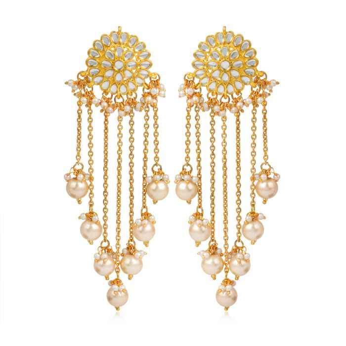 Buy Karatcart Designer GoldPlated Pearl Drop Hanging Earring for Women - Purplle