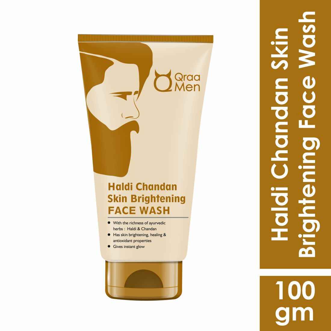 Buy Qraa Men Haldi Chandan Skin Brightening Face Wash (100 g) - Purplle